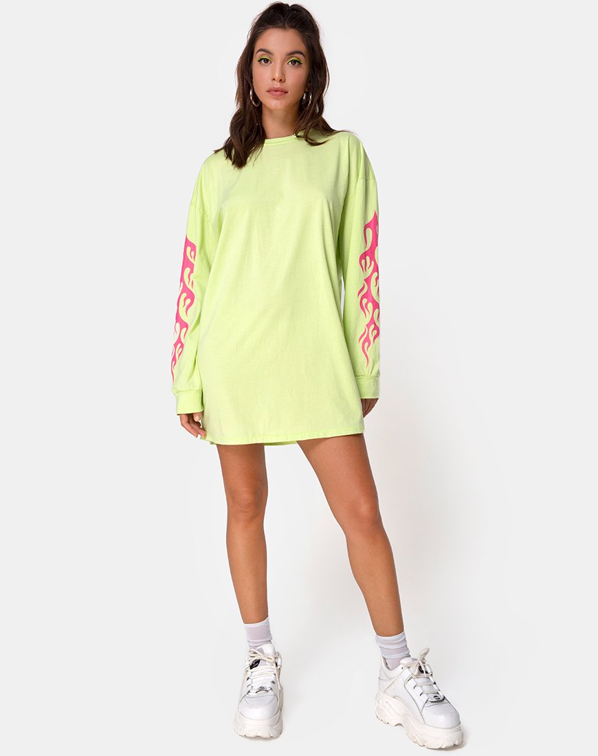 Imagen de Sudadera Lotsun en Flurogreen con Flame