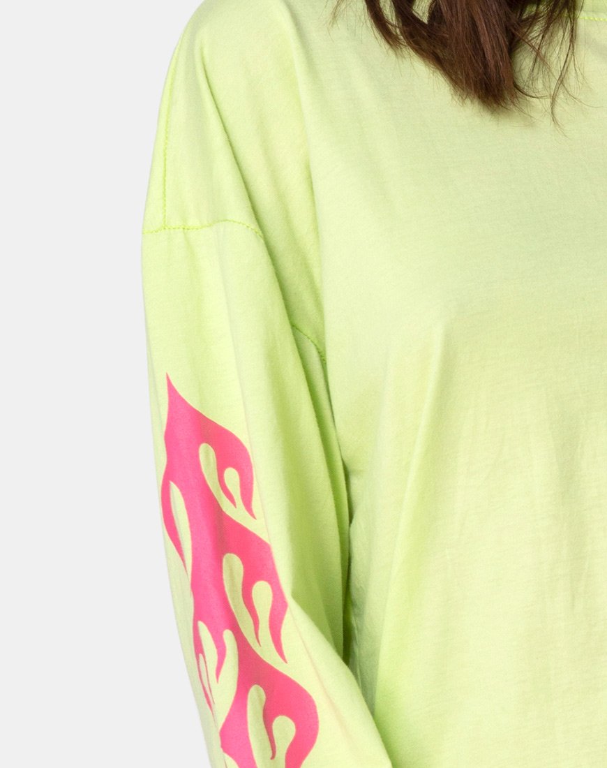 Imagen de Sudadera Lotsun en Flurogreen con Flame