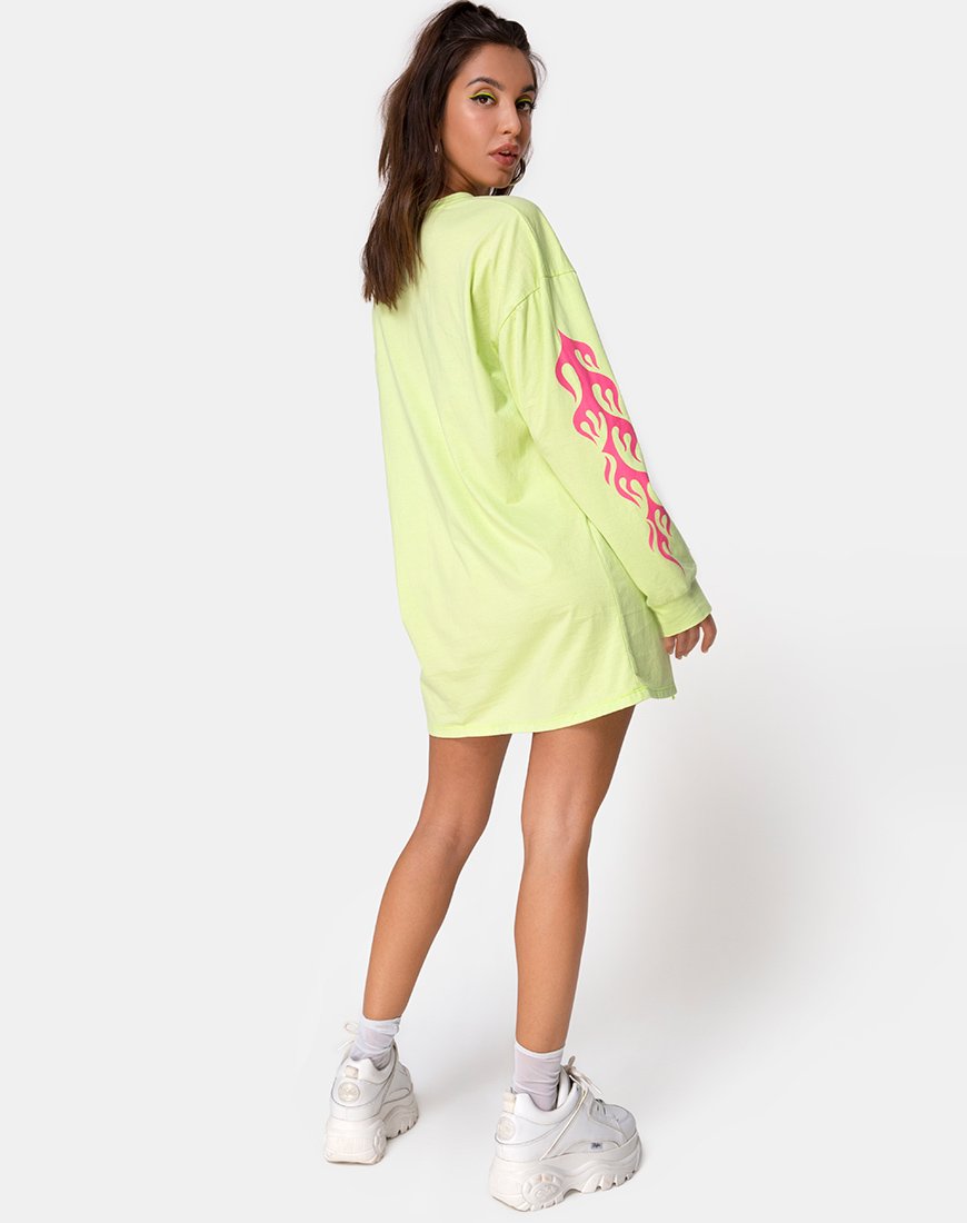 Imagen de Sudadera Lotsun en Flurogreen con Flame