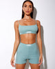 Imagen de Lou Hot Pant en Seafoam Angel Embro en Blanco