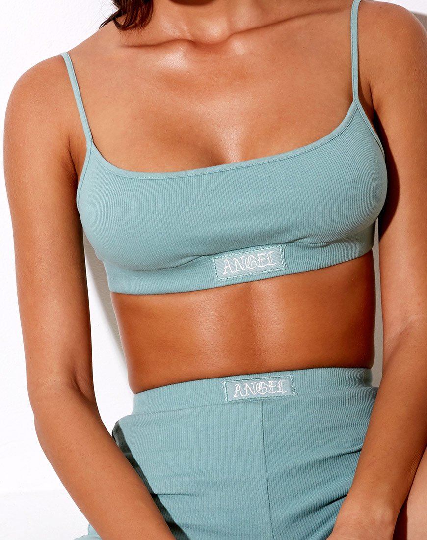 Imagen de Esme Bralet seafoam con bordado ángel blanco