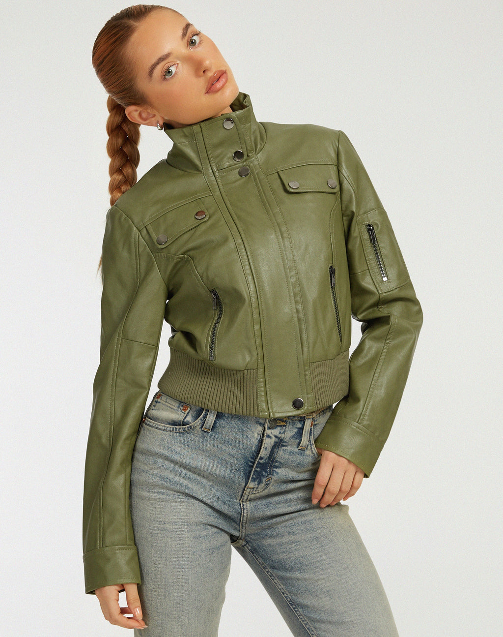 Chaqueta Loviana en PU Verde