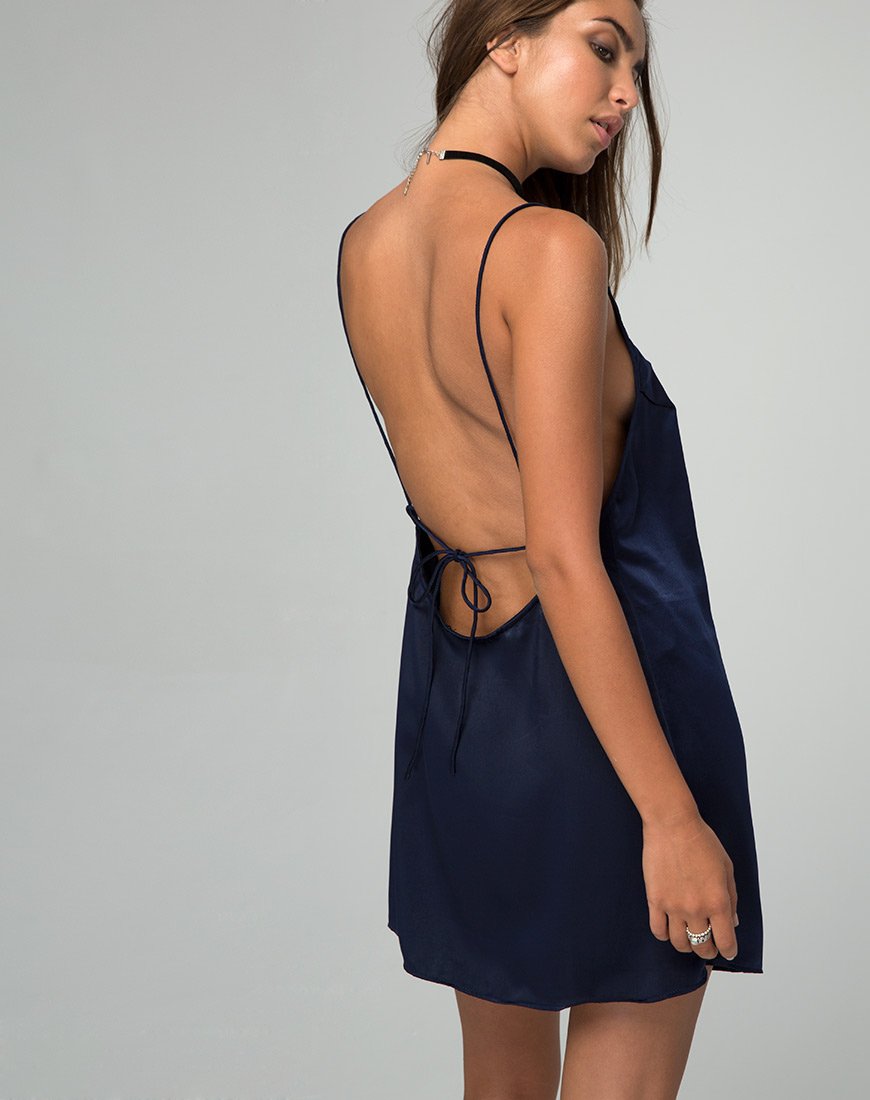 Vestido Lucille en azul marino