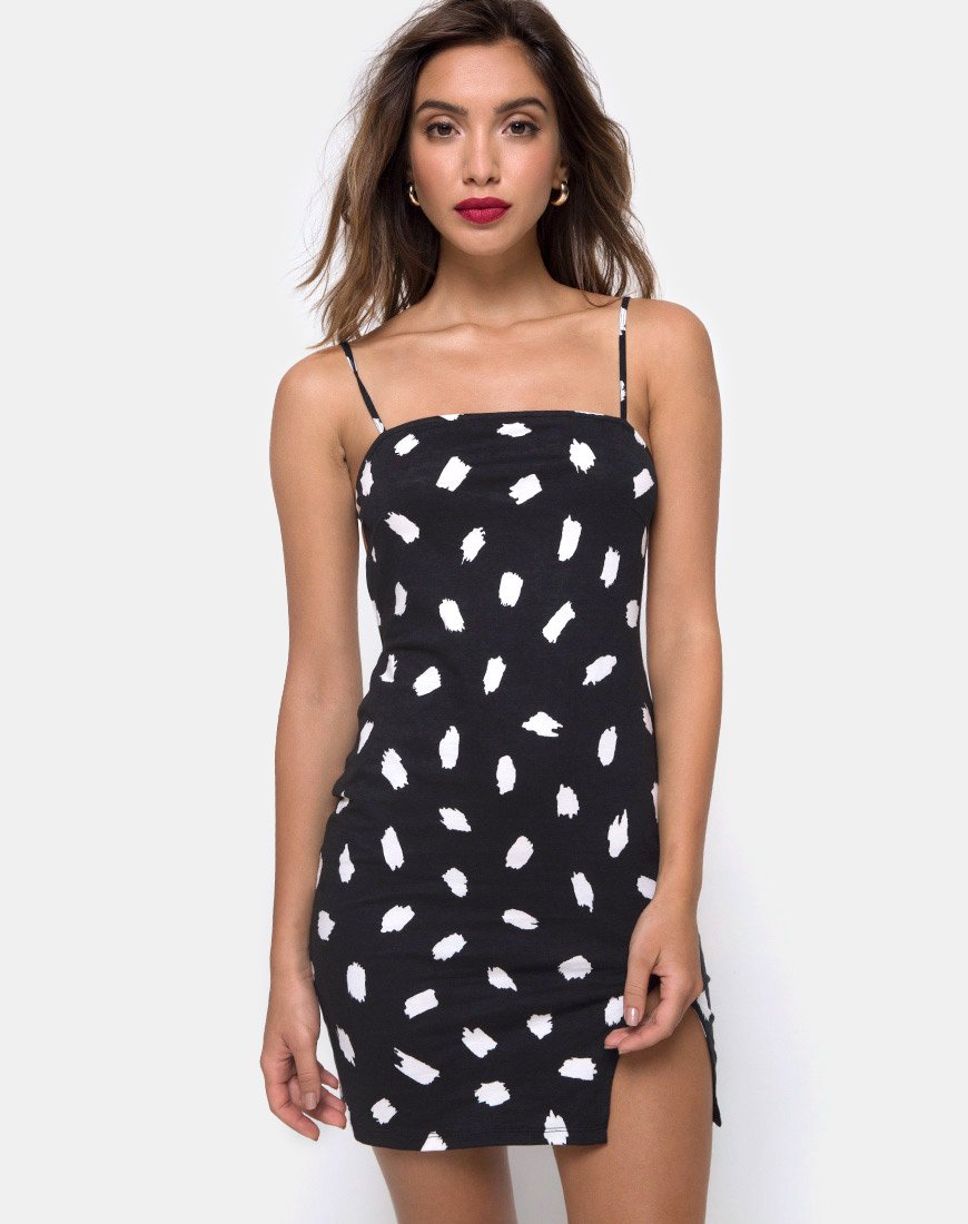 Vestido Lucine de Diana Dot Negro