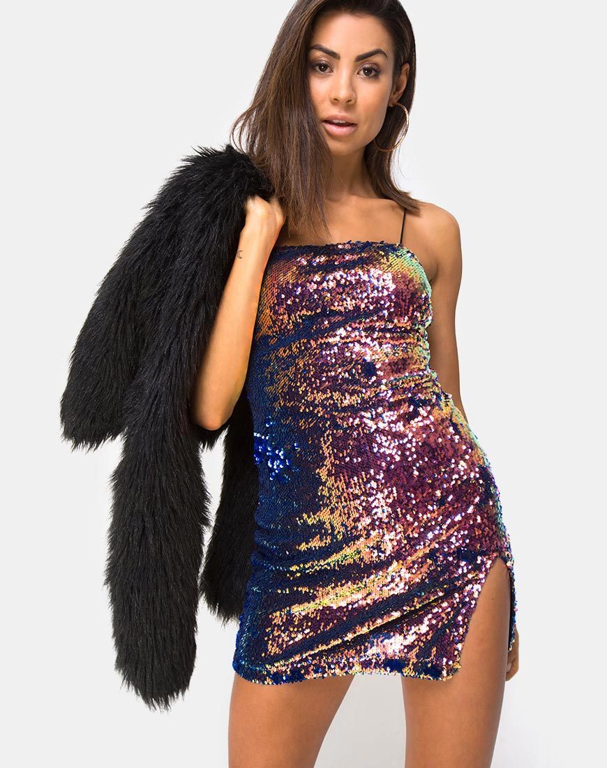 Imagen de Lucky Mini Dress in Dragon Fruit Sequin