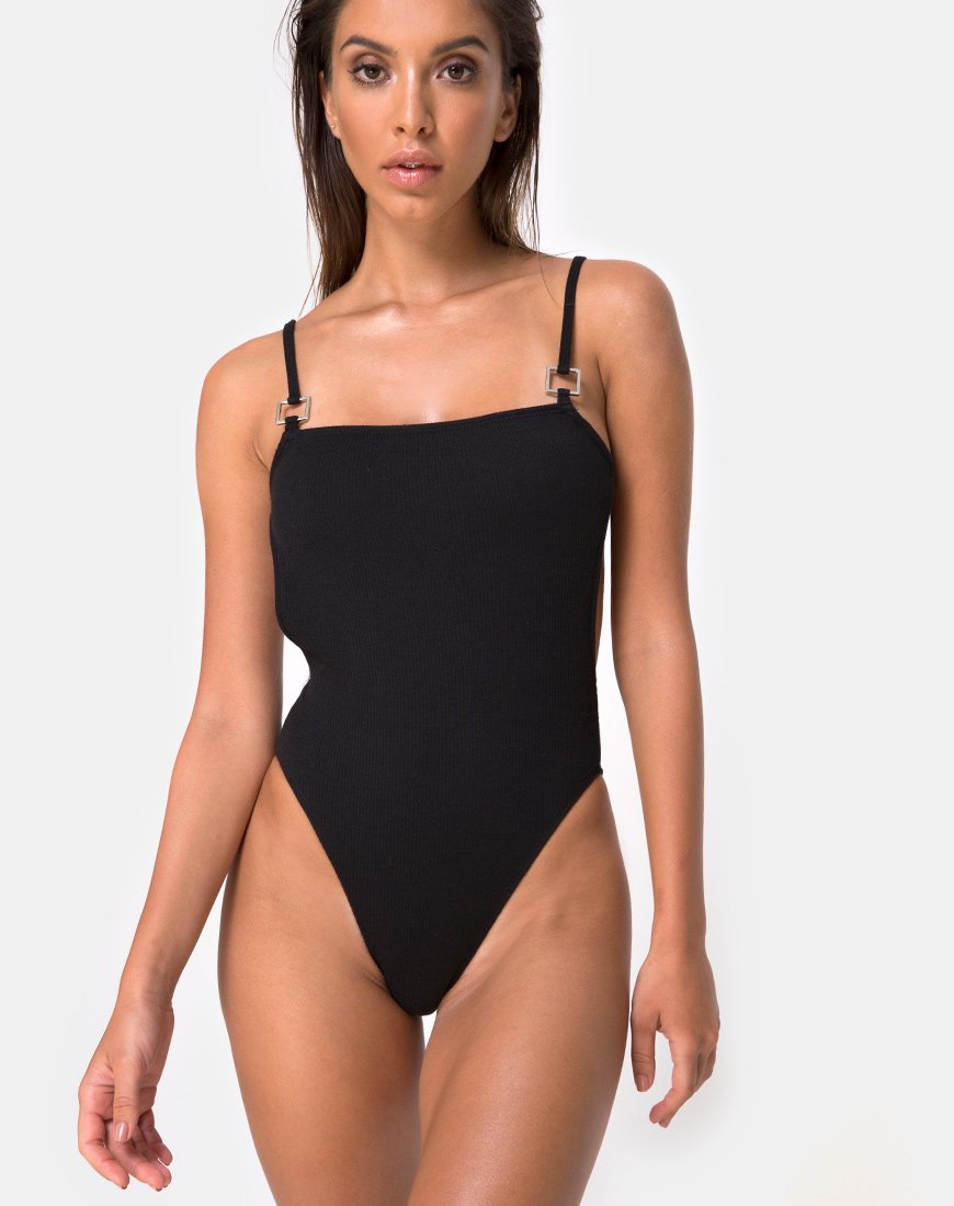 Imagen del bañador Luelle Mini Rib Negro