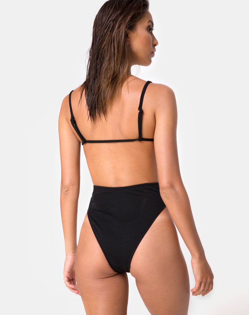 Traje de baño Luelle Mini Rib Negro