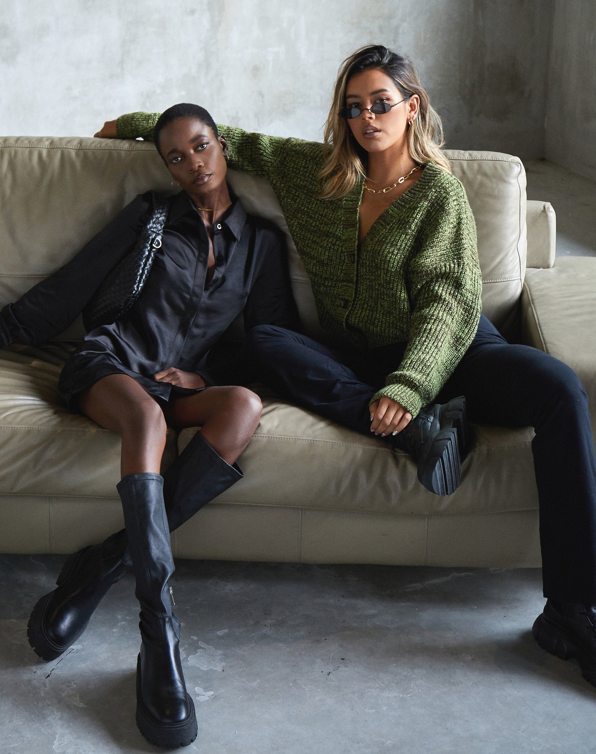 Imagen de Fia Cardigan en negro y verde