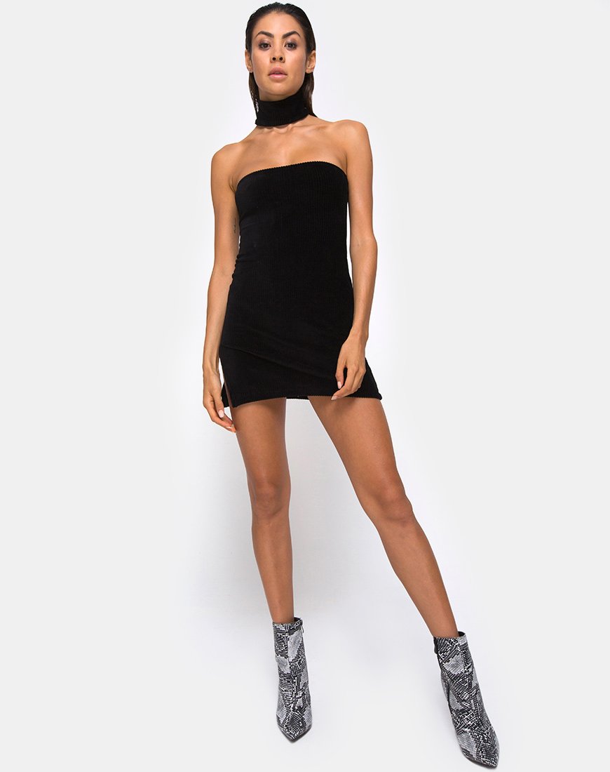Imagen de Luste Bodycon Dress in Rib Black