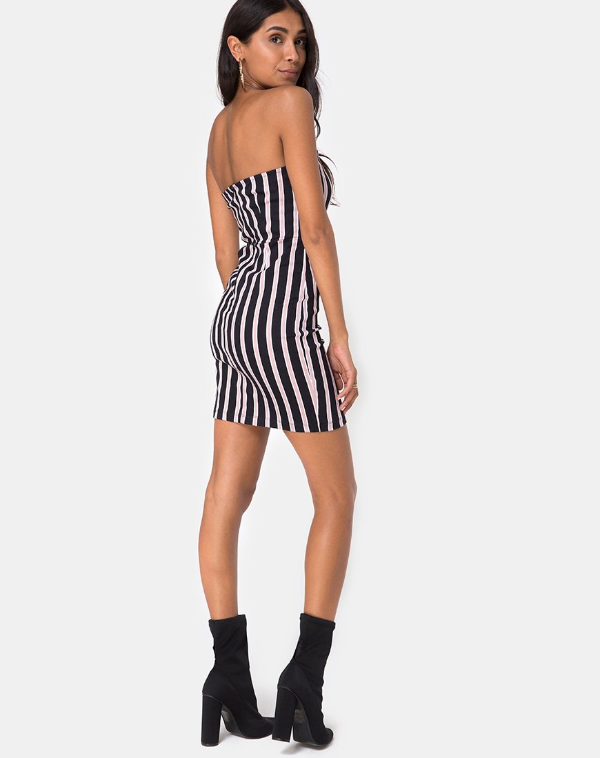 Imagen de Luveries Vestido de rayas formal