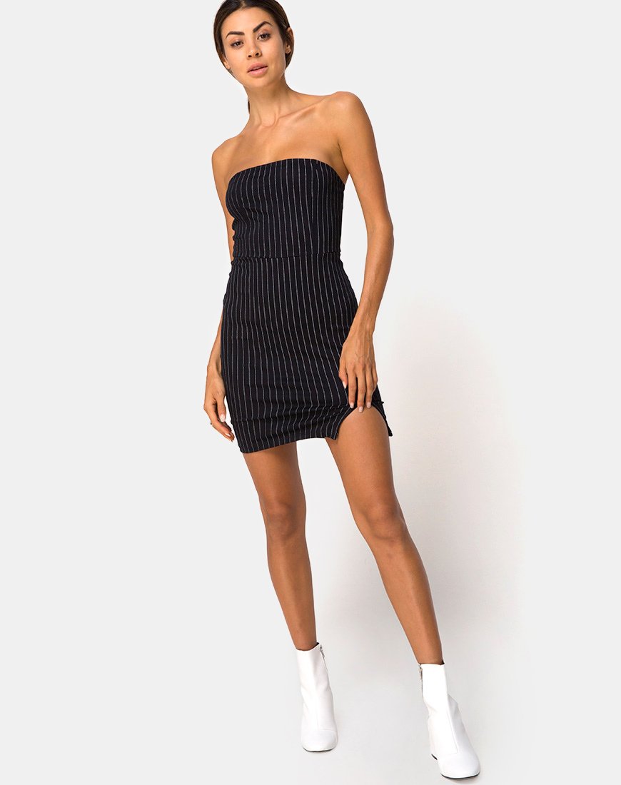 Imagen de Luveries Vestido a rayas negro