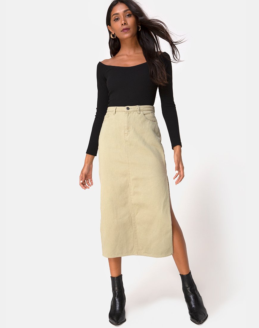 Falda Lyra Midi en Sage