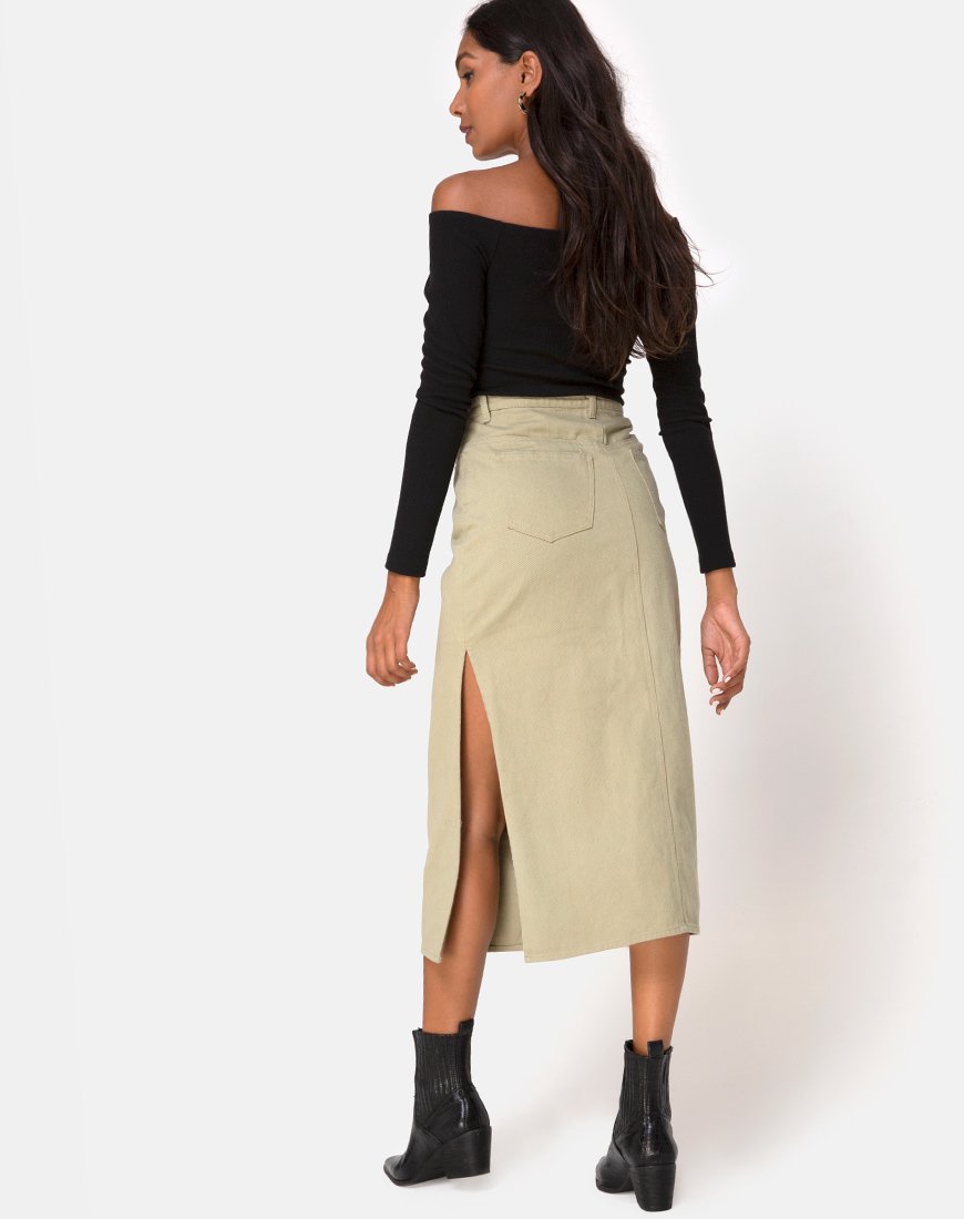 Falda Lyra Midi en Sage