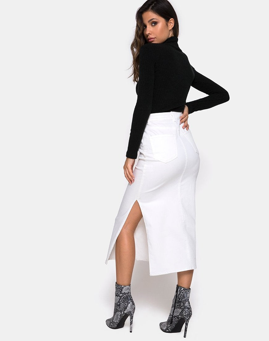 Falda Lyra Midi Blanca