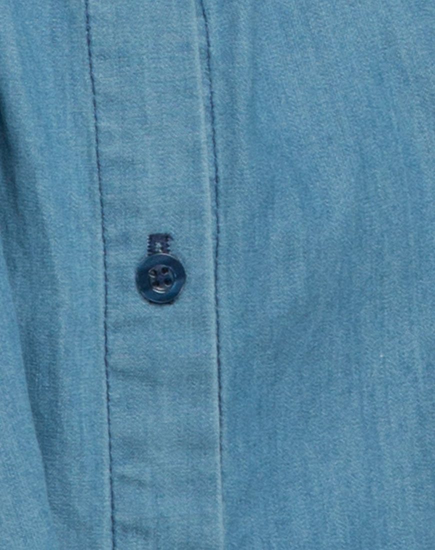 Imagen de Lyset Vestido Recortado en Denim Lavado Verano Chambray