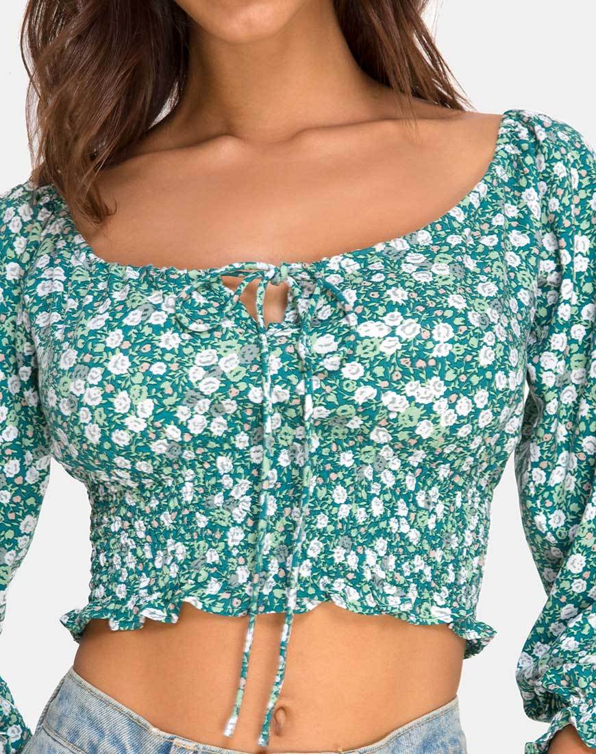 Imagen de Lancer Crop Top en Floral Campo Verde