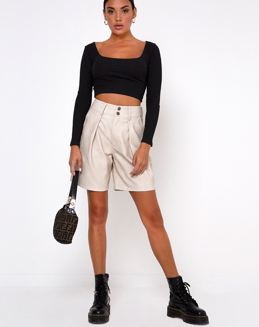 Imagen de Maby Crop Top Rib Negro