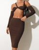 imagen de Magata Midi Skirt in Bitter Chocolate