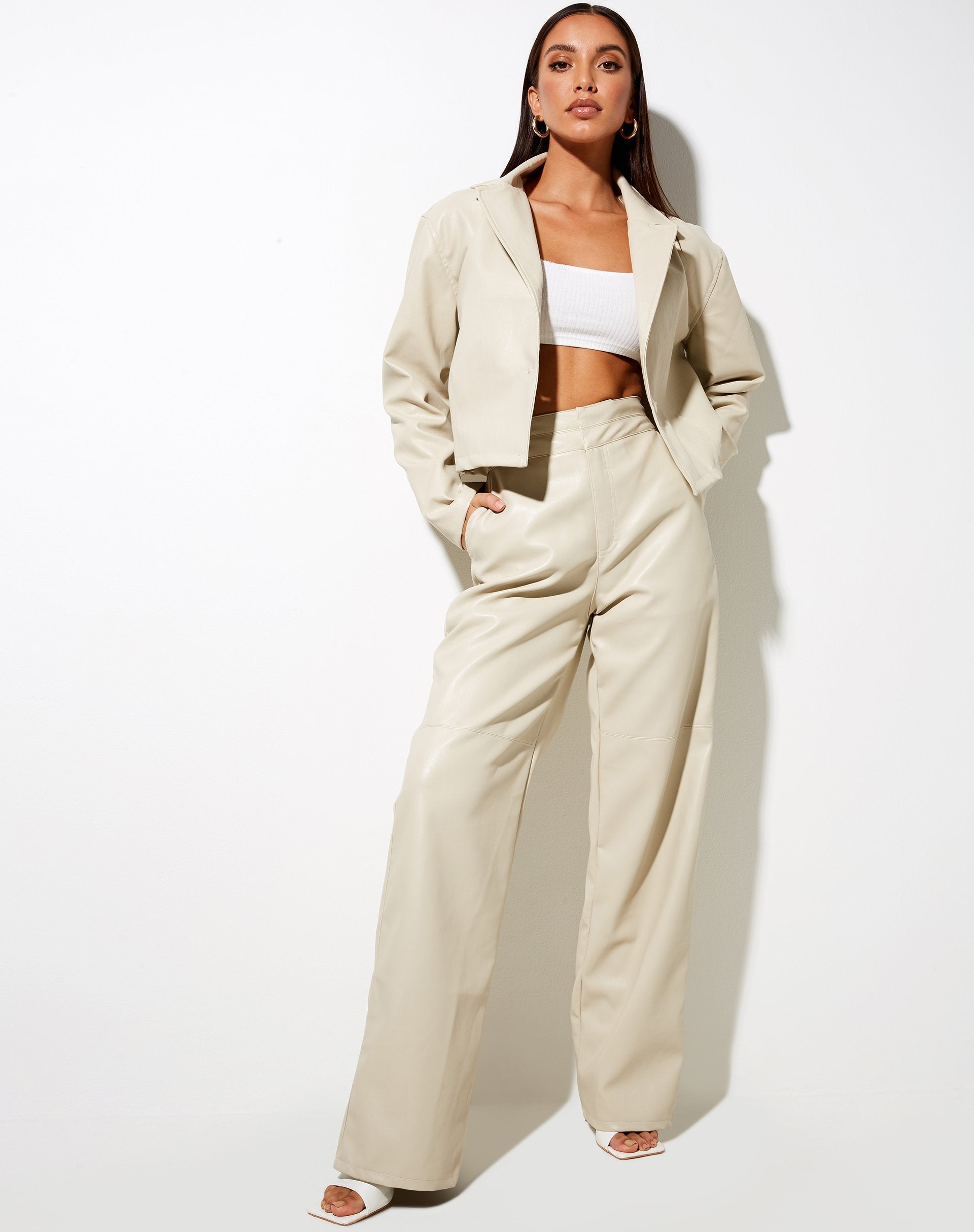 Imagen de Maja Cropped Blazer en Pu Crudo