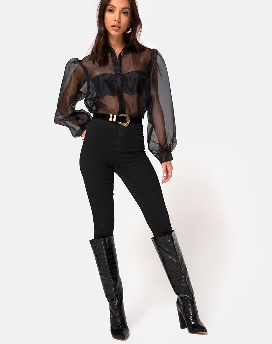 Imagen de Makiza Top de organza negro