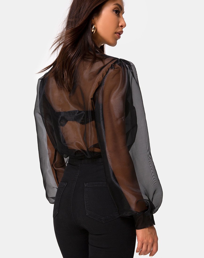 Imagen de Makiza Top de organza negro