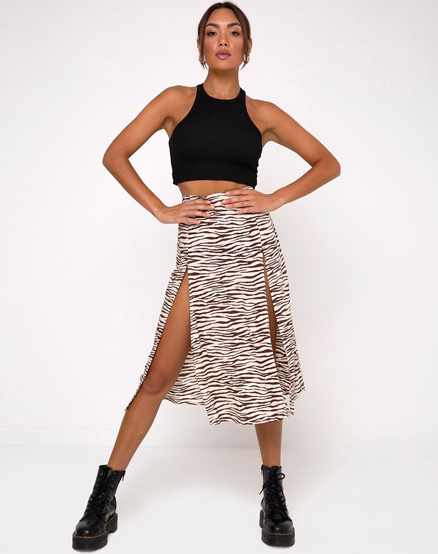 Falda Malika Midi en Easy Tiger Cocoa