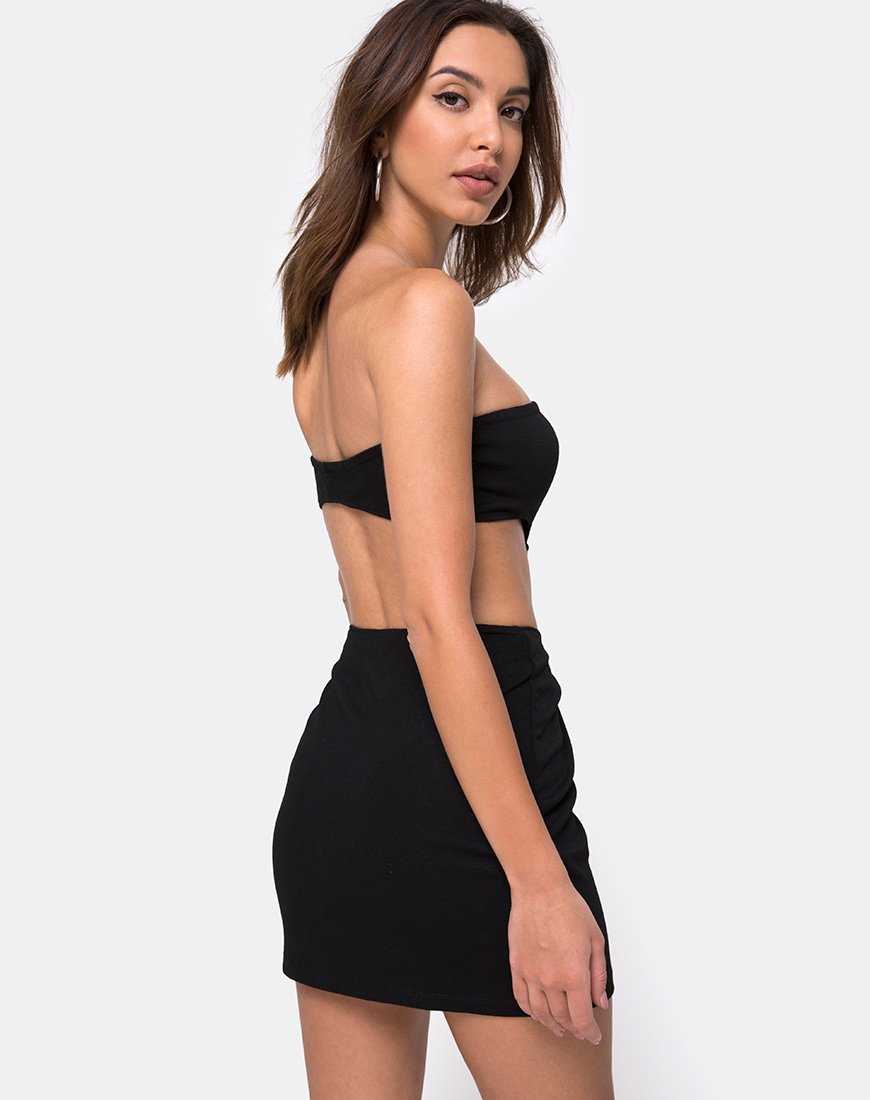 Imagen de Maraya Minivestido negro con hebilla plateada