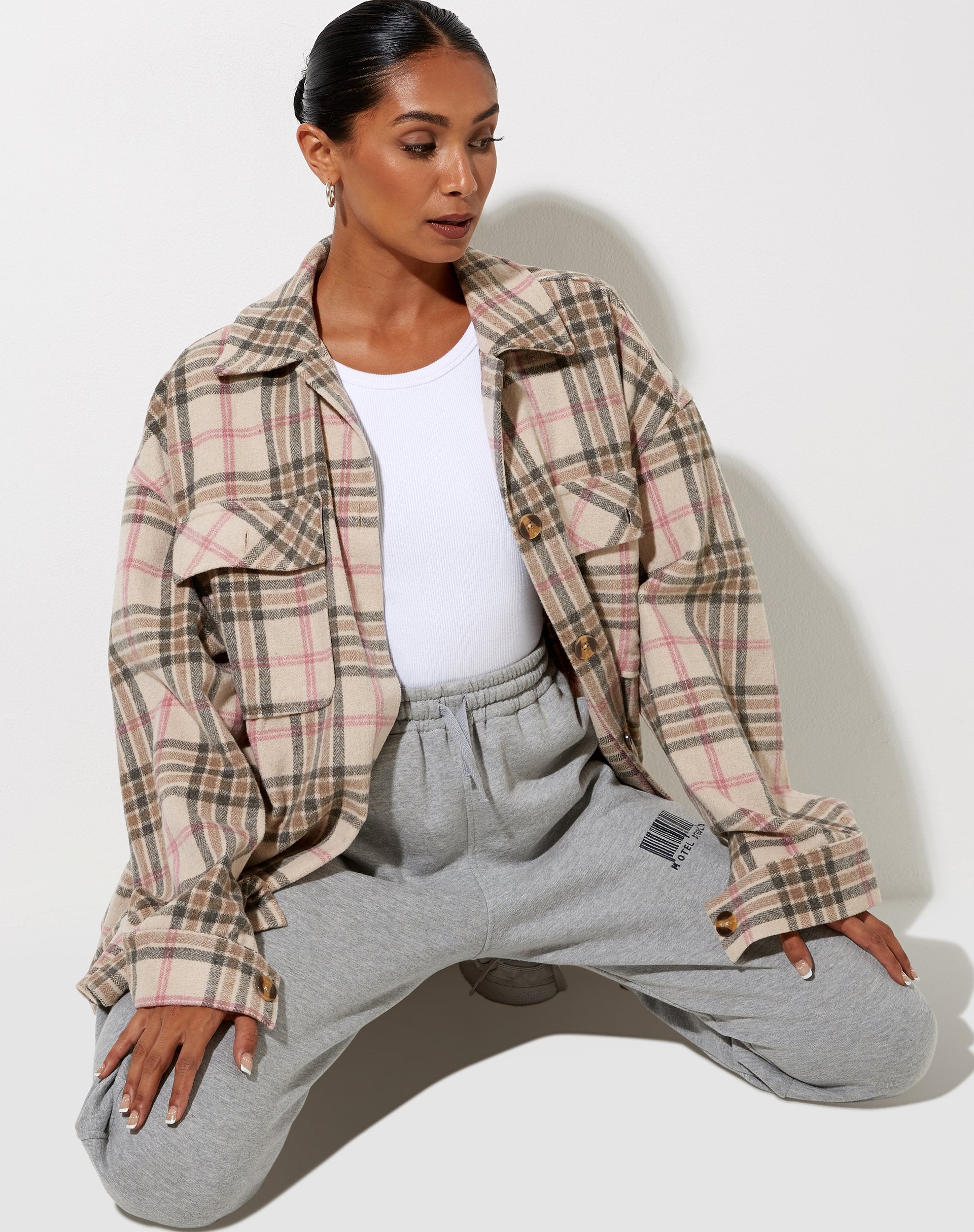 Imagen de la camisa Marcel en Big Check Pink White Tan