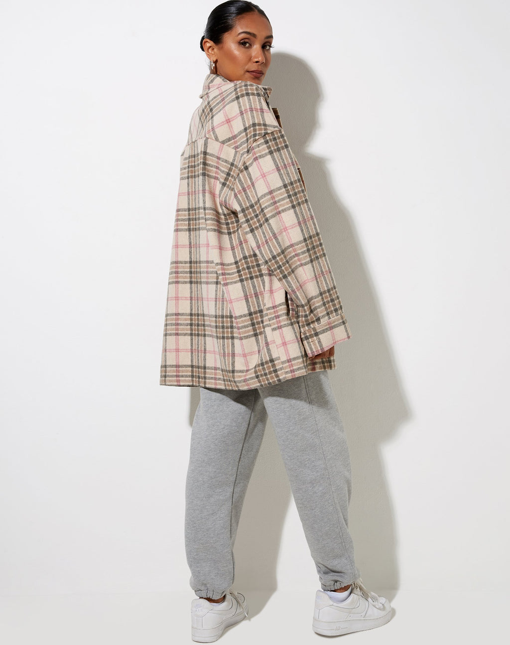 Camisa Marcel en Big Check Rosa Blanco Tan