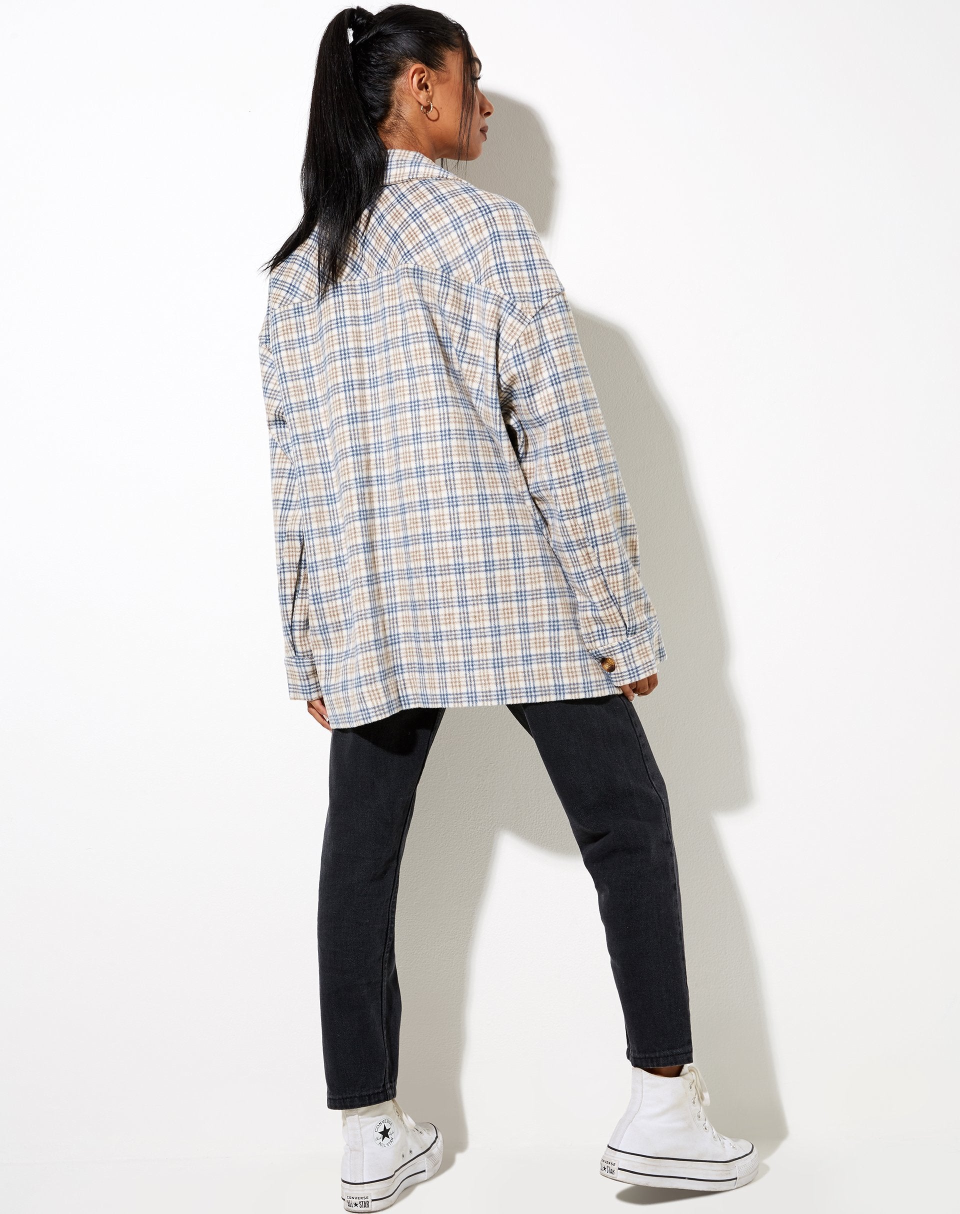 Imagen de Marcel Camisa a cuadros pequeña Blanco Azul Tan