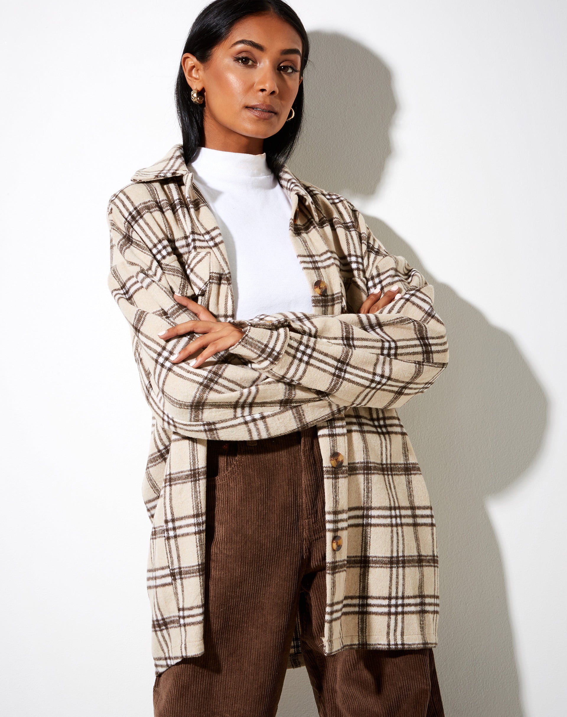 Imagen de Marcella Camisa a cuadros Light Tan
