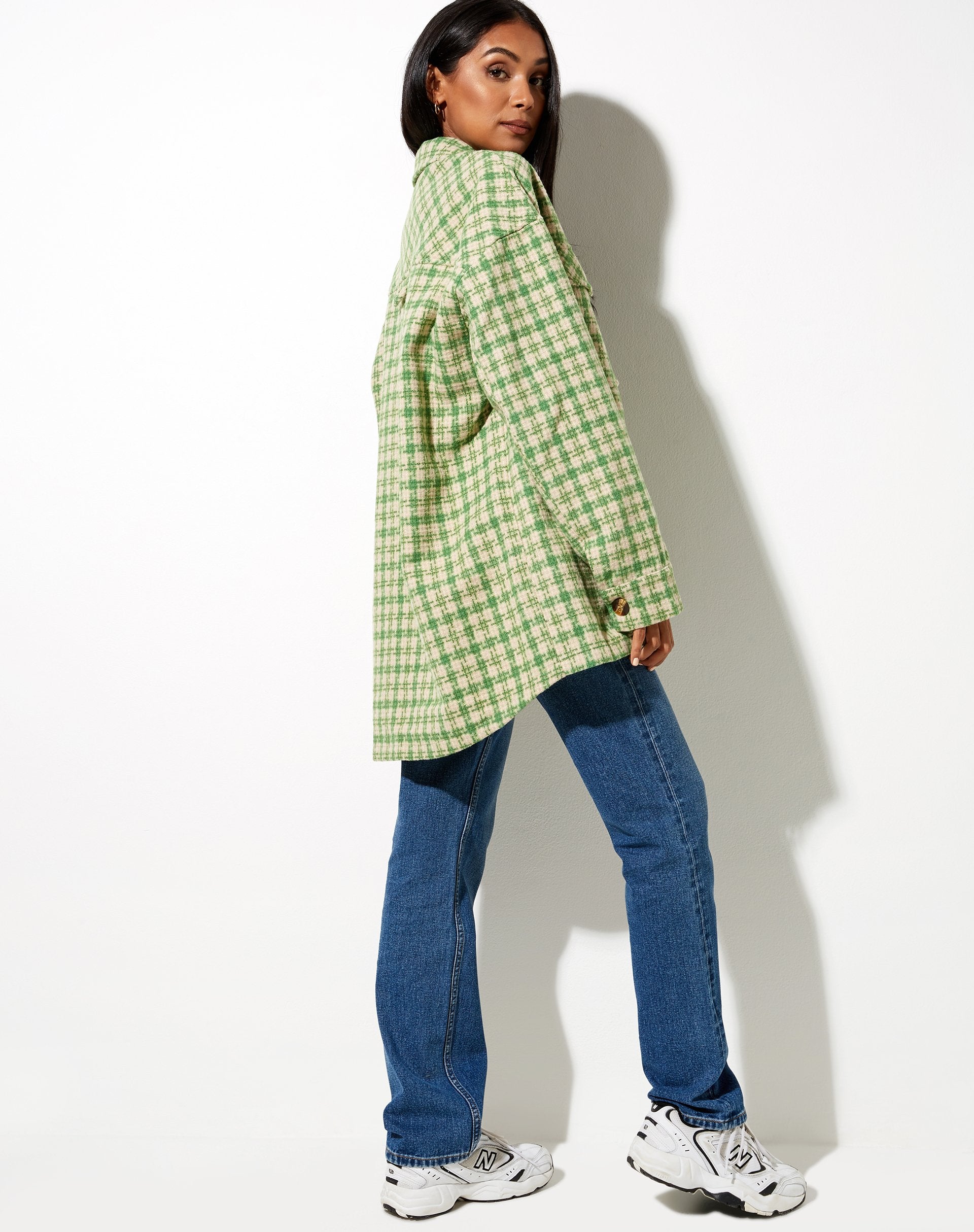 Imagen de Marcella Camisa a cuadros verde y crema