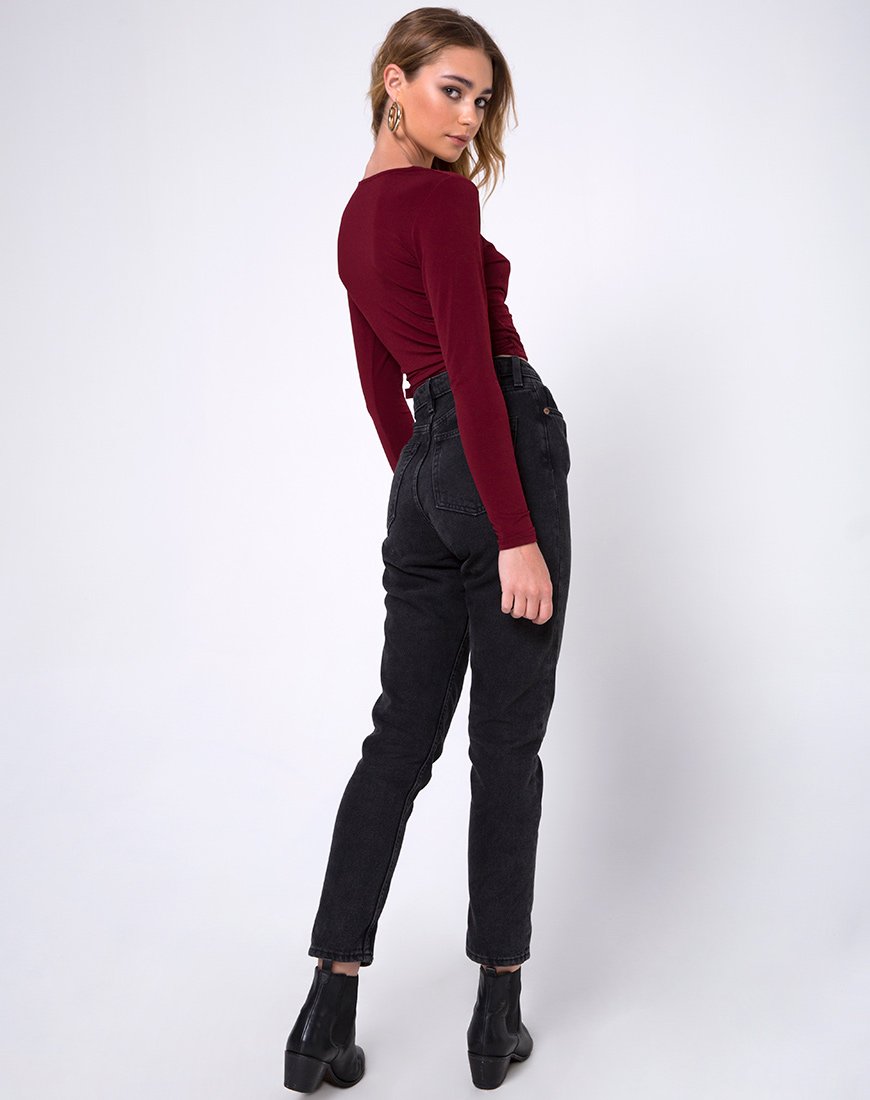 Imagen de Marche Wrap Top en Borgoña