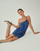imagen de MOTEL X JACQUIE Mini Vestido Marda en Color Bleed Blue