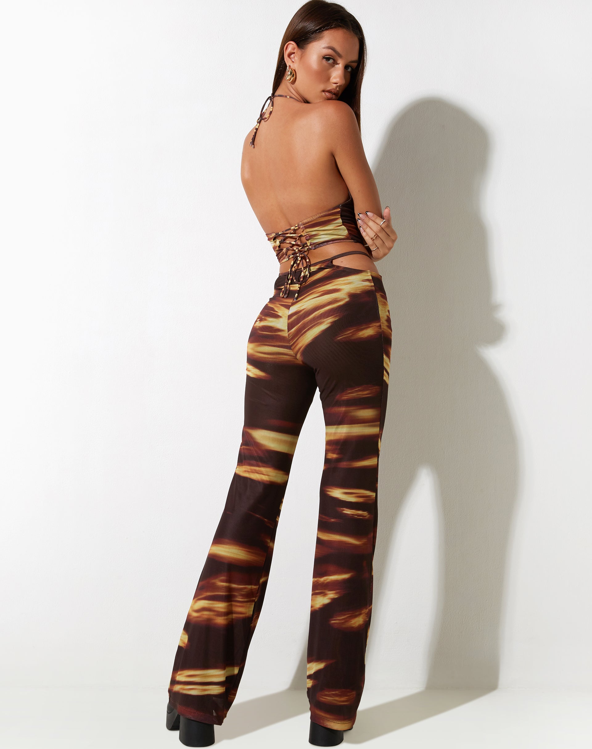 Imagen de MOTEL X IRIS Mares Flare Trouser en Bleach Drip