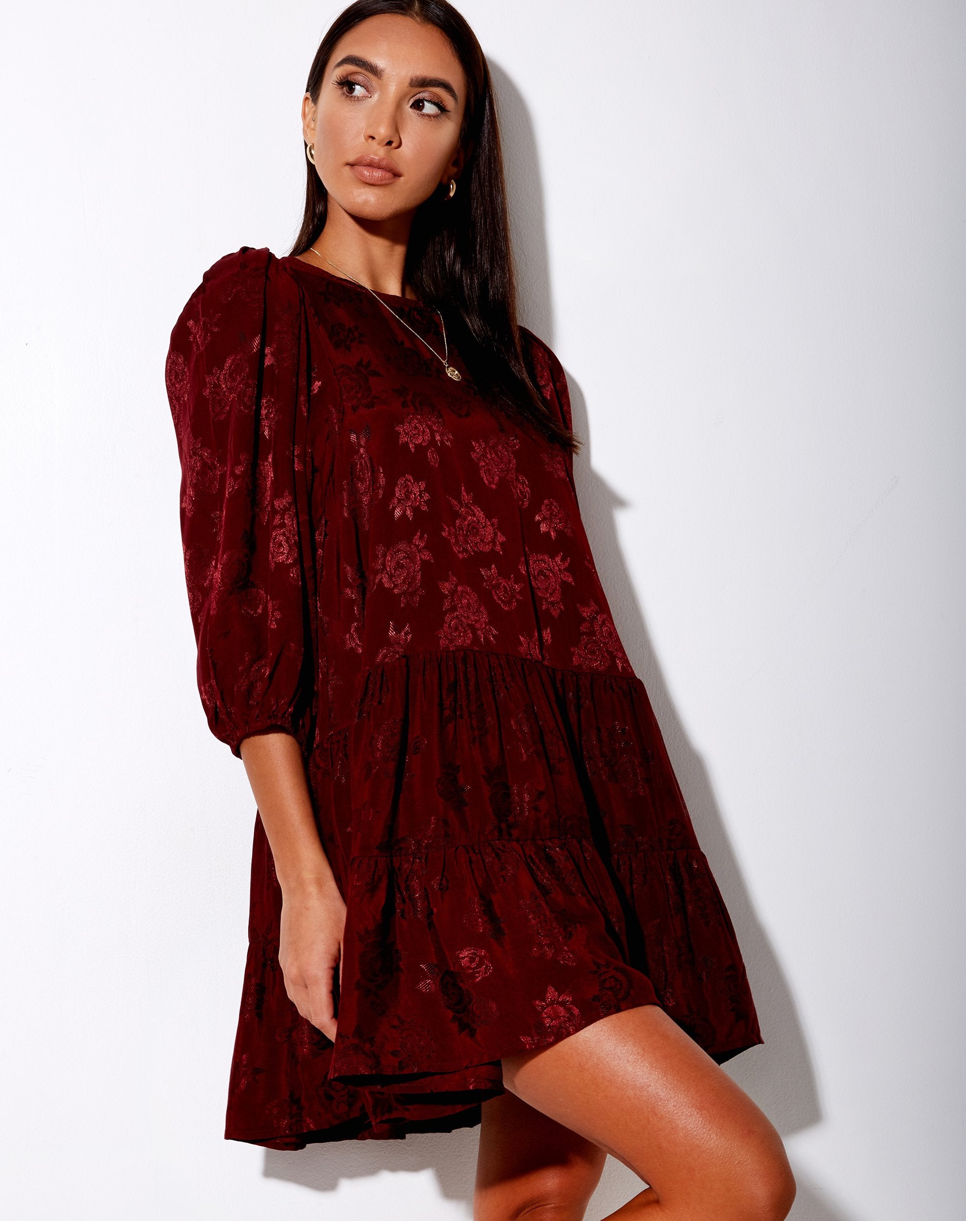 Imagen de Mareta Vestido de té en satén rosa Mulberry