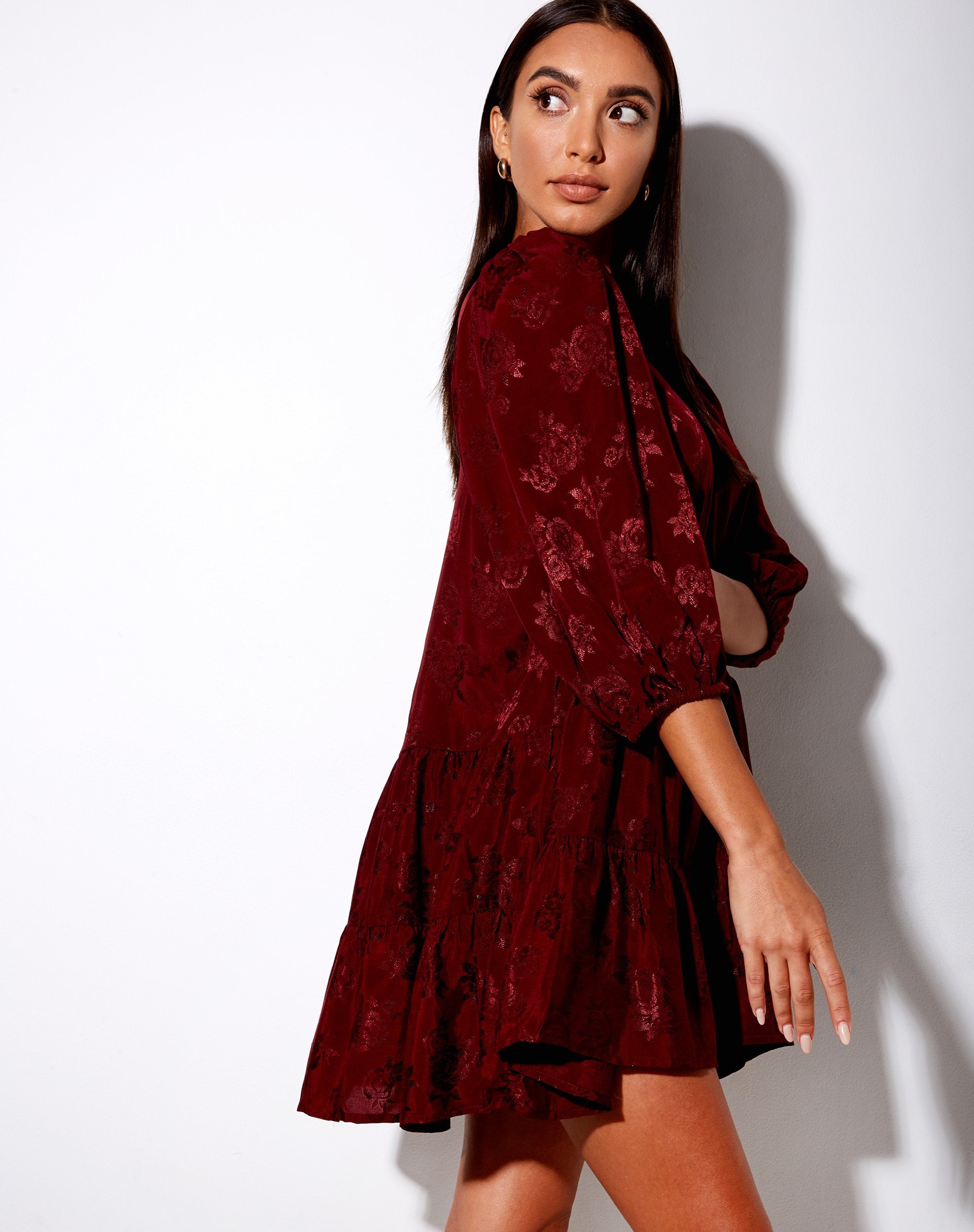 Imagen de Mareta Vestido de té en satén rosa Mulberry