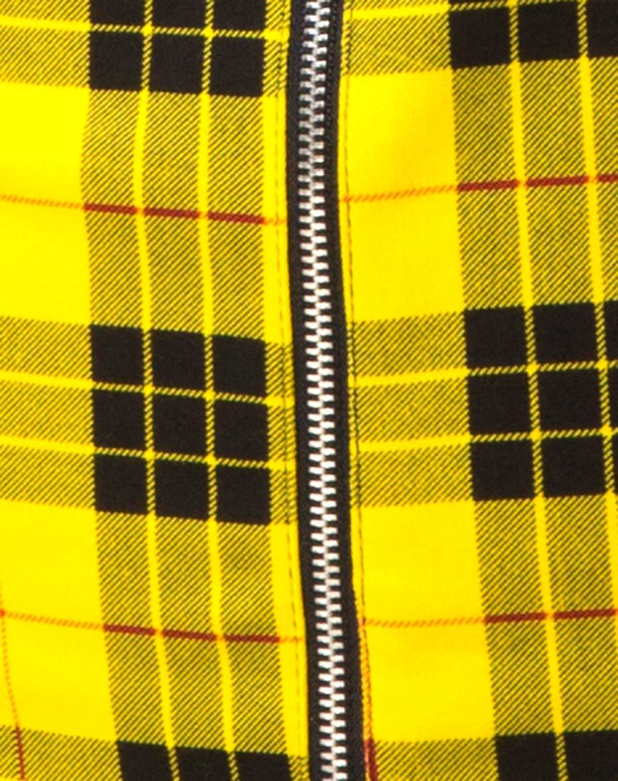 Imagen de Maretha Vestido de invierno a cuadros amarillo