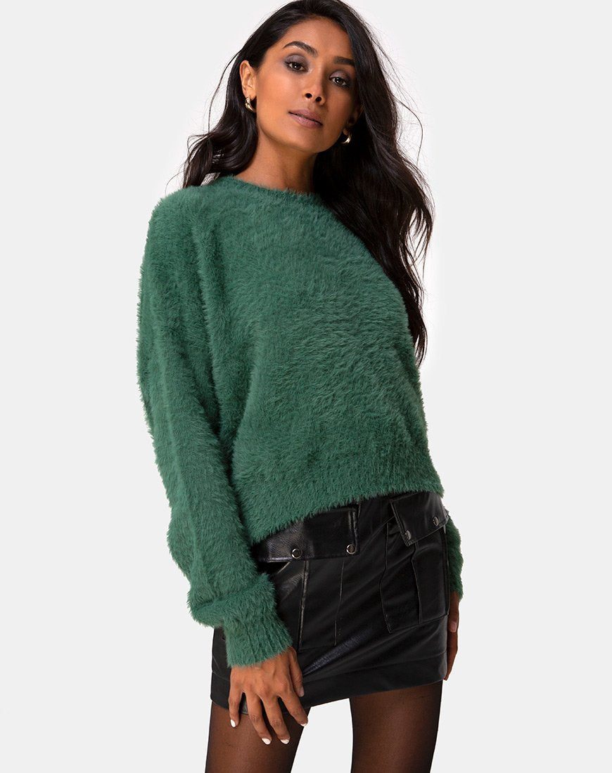 Jersey Margo de punto verde bosque