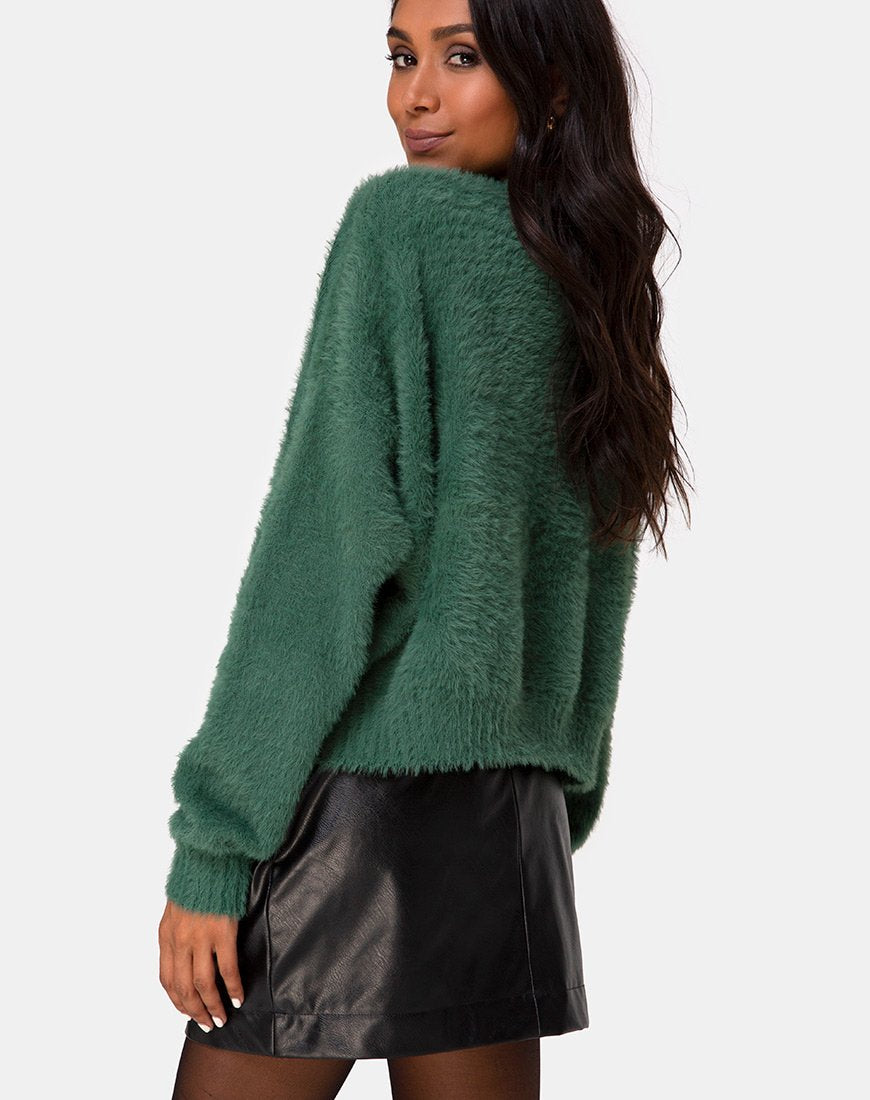 Jersey Margo de punto verde bosque