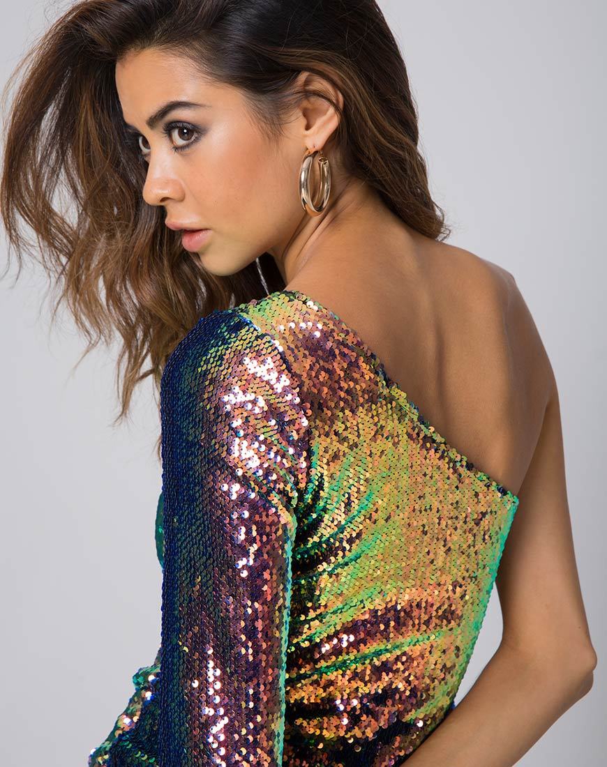 Vestido Maria Bodycon de lentejuelas rosa petróleo
