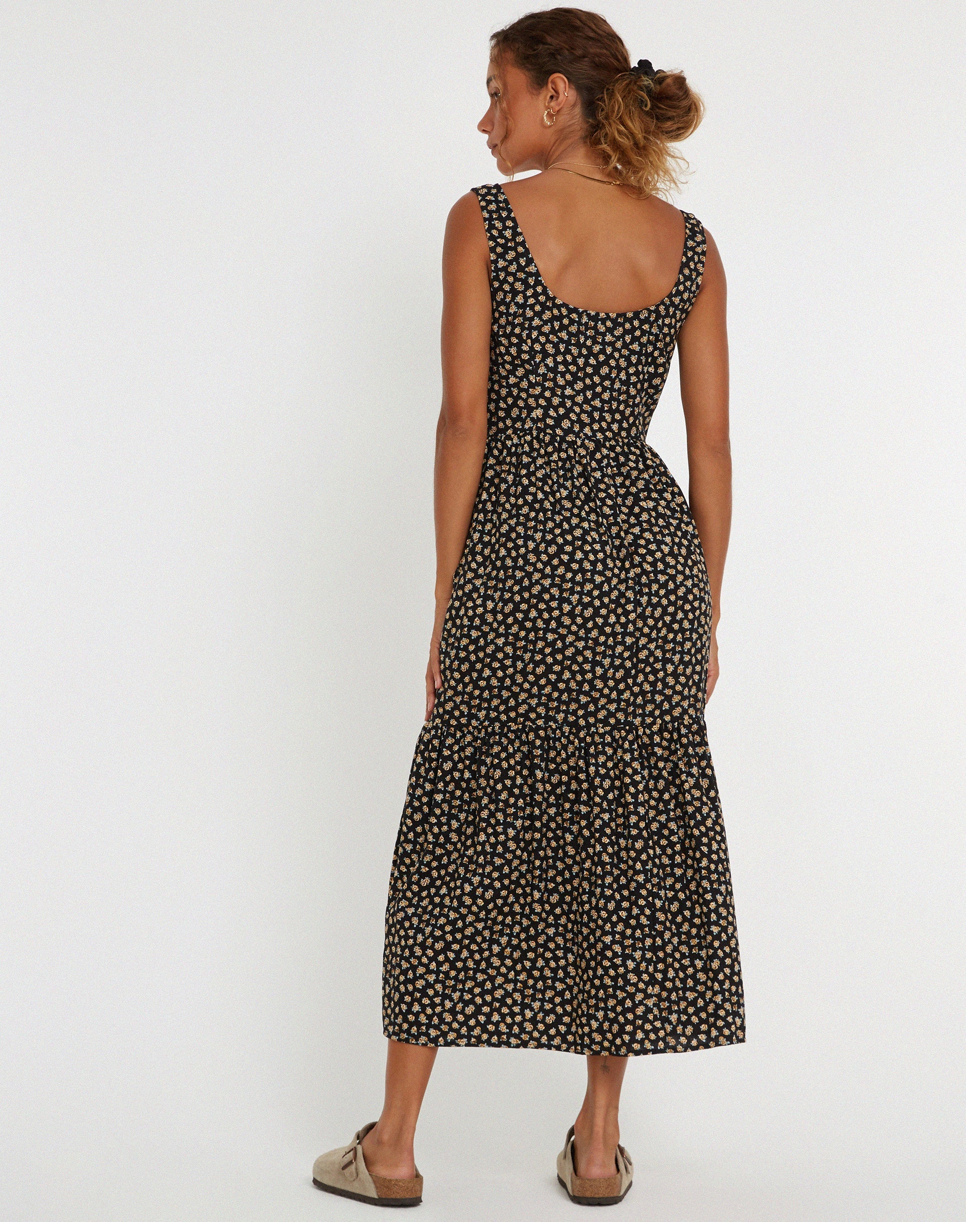 imagen de Marisol Maxi Dress in Ditsy Floral Bronze