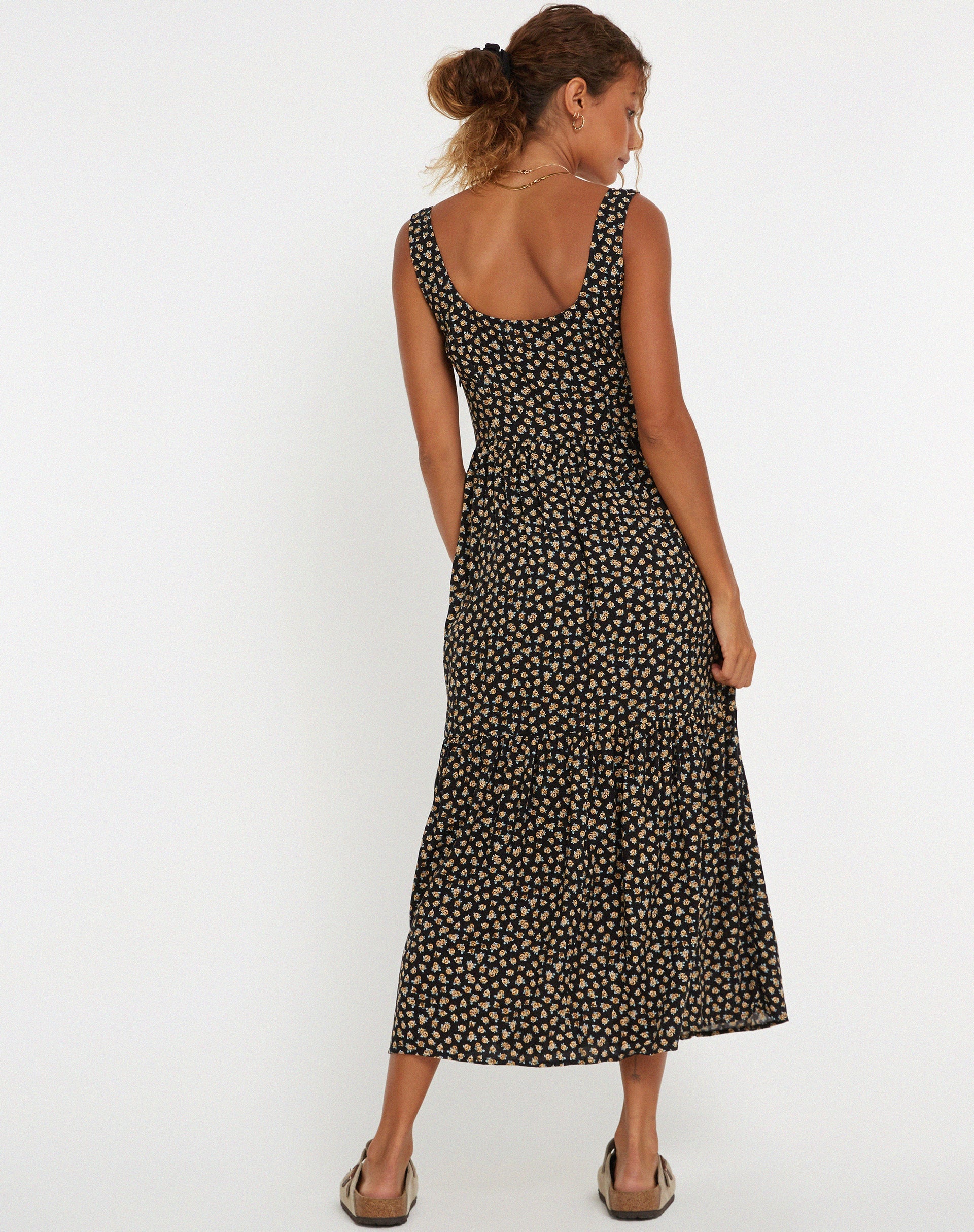 imagen de Marisol Maxi Dress in Ditsy Floral Bronze
