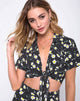 Imagen de Marleigh Crop Top en Polka Daisy Negro