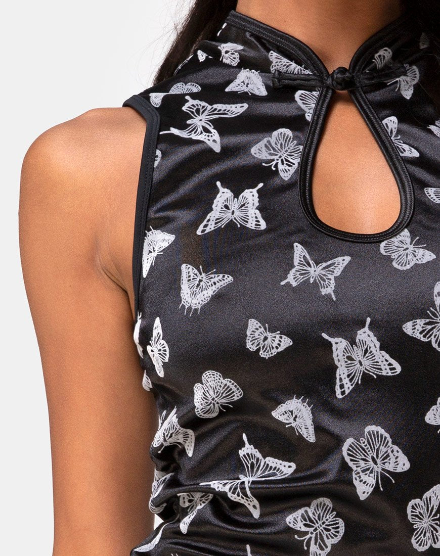 Imagen del vestido Marli en negro Butterfly Flock