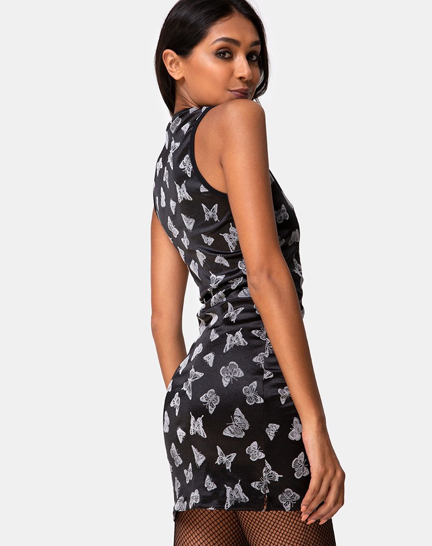 Vestido Marli en negro Butterfly Flock