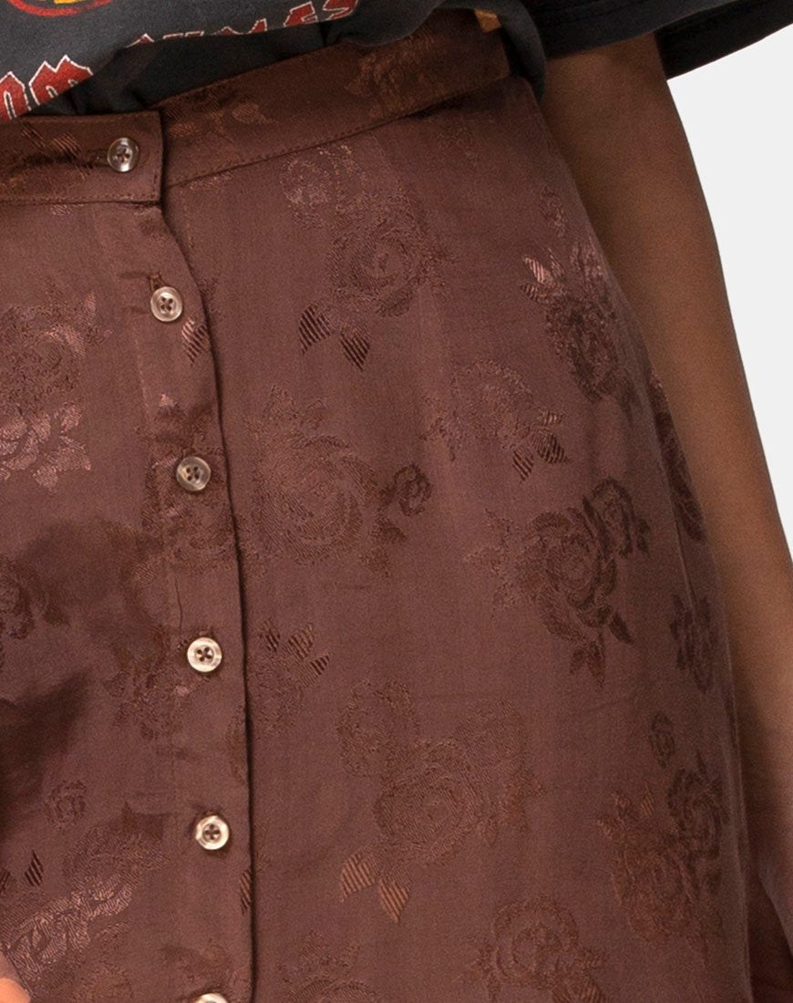 Imagen de Marni Falda Midi en Satén Rosa Chocolate