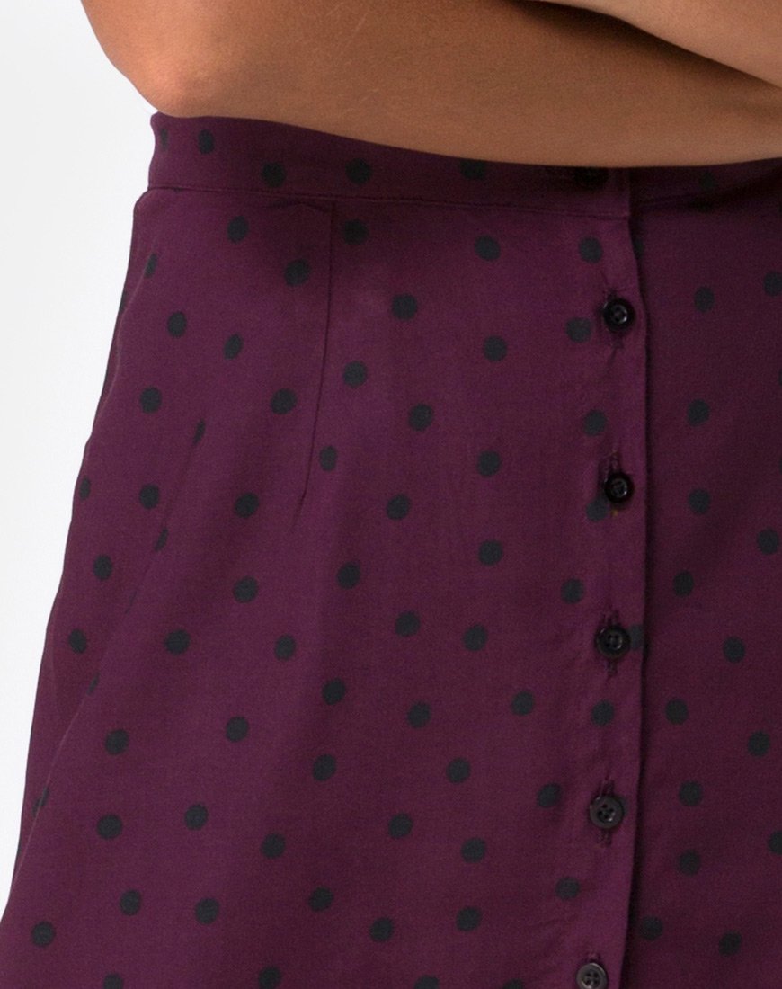 Imagen de Marni Falda Midi Skater Polka Vino