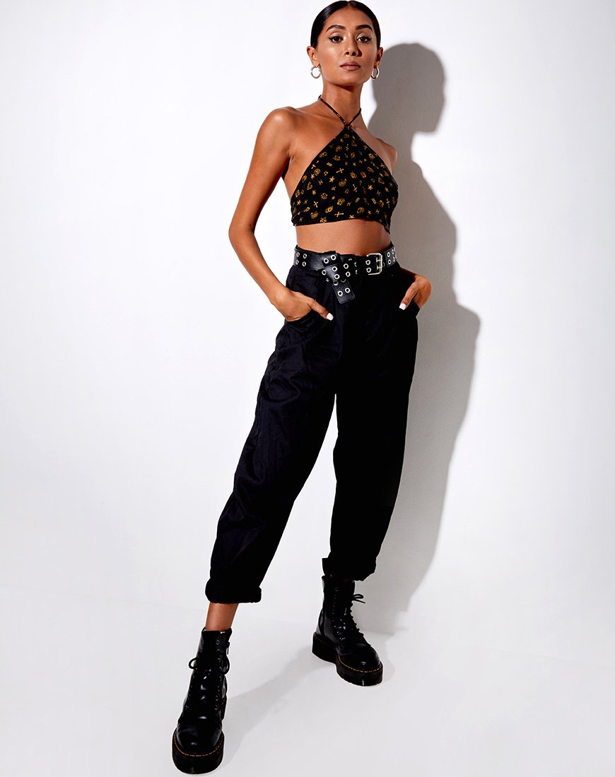 Imagen de Maudy Crop Top en Mini Astro Negro