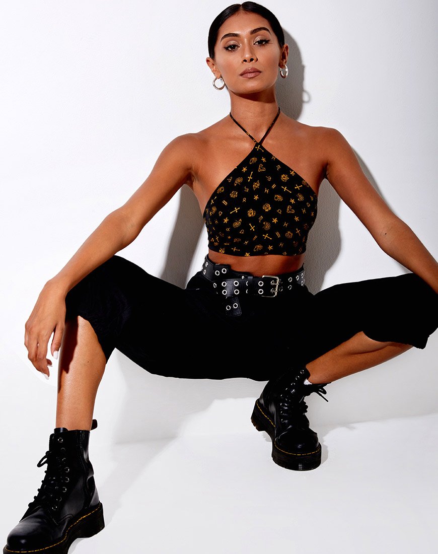 Imagen de Maudy Crop Top en Mini Astro Negro